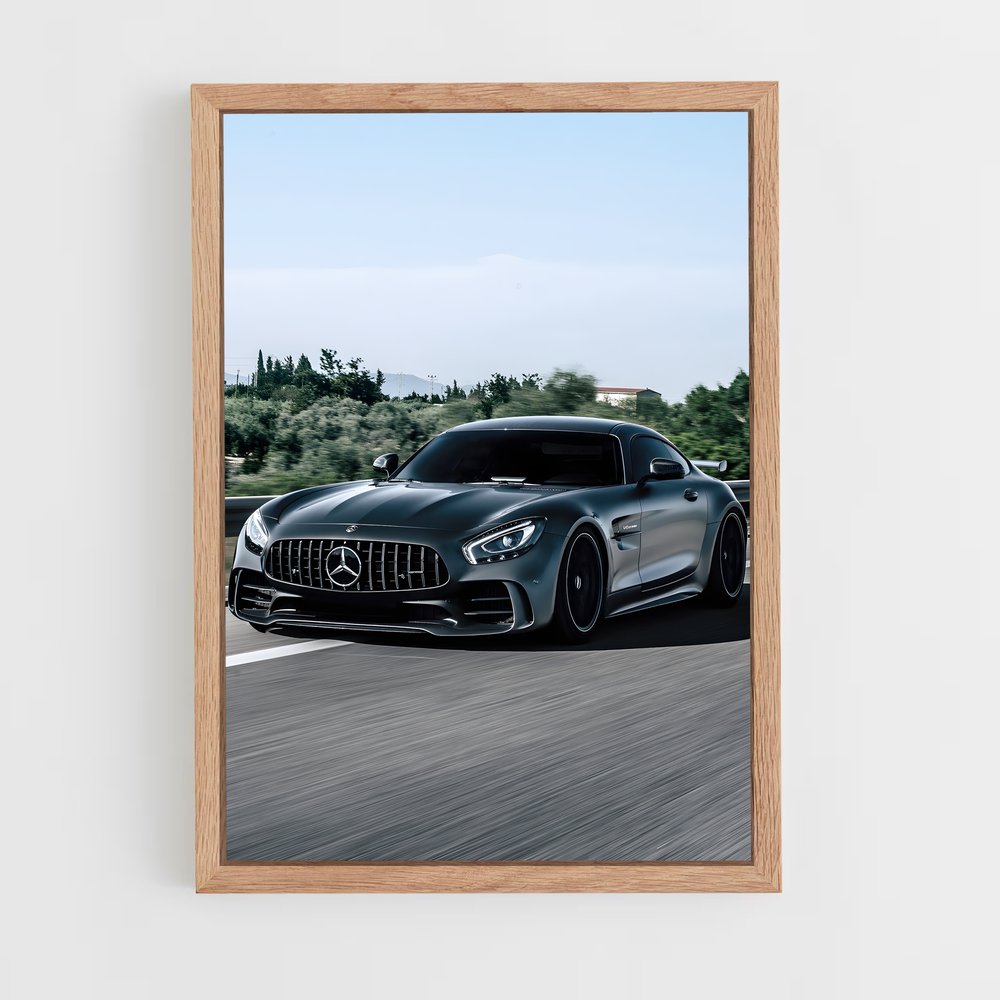 Poster élégant de l'Amg gt r – affiche Mercedes (vue 4)